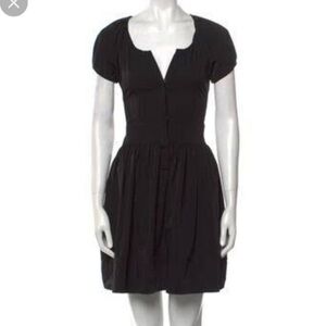 Vintage Diane Von Furstenberg Black Peplum Bubble Hem Dress